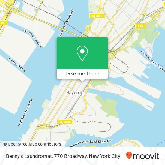 Mapa de Benny's Laundromat, 770 Broadway