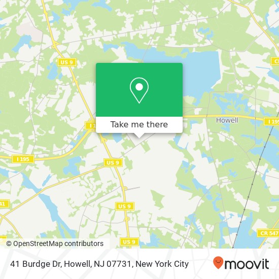 41 Burdge Dr, Howell, NJ 07731 map