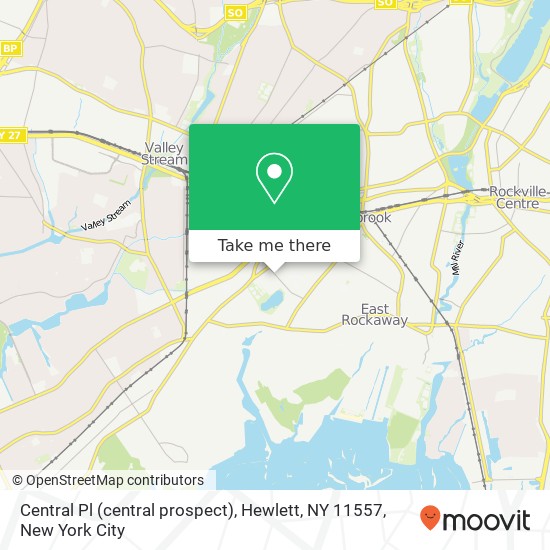 Mapa de Central Pl (central prospect), Hewlett, NY 11557