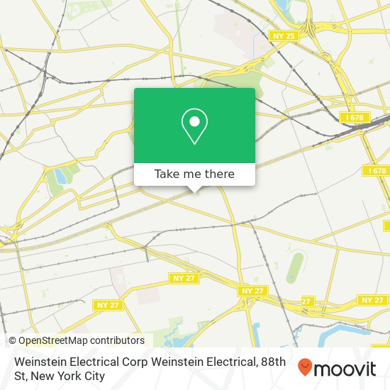 Mapa de Weinstein Electrical Corp Weinstein Electrical, 88th St