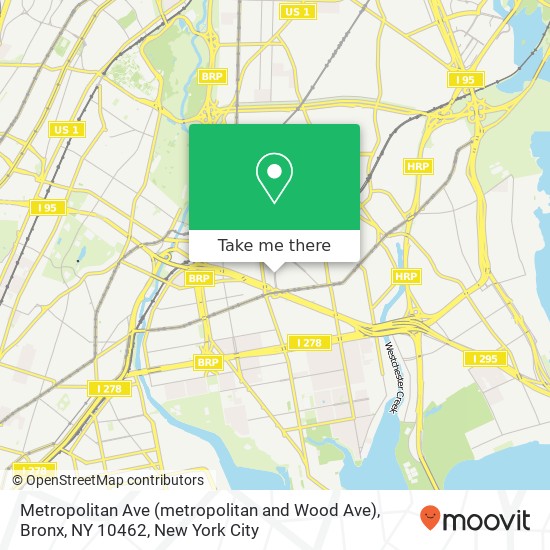 Metropolitan Ave (metropolitan and Wood Ave), Bronx, NY 10462 map