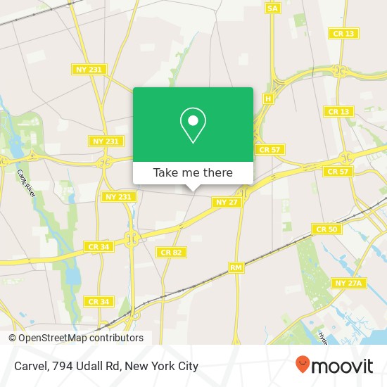 Mapa de Carvel, 794 Udall Rd