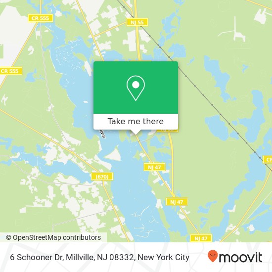 Mapa de 6 Schooner Dr, Millville, NJ 08332