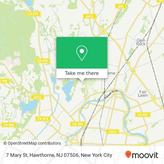 Mapa de 7 Mary St, Hawthorne, NJ 07506
