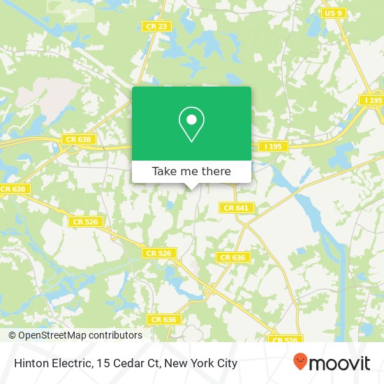 Mapa de Hinton Electric, 15 Cedar Ct