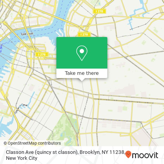 Classon Ave (quincy st classon), Brooklyn, NY 11238 map