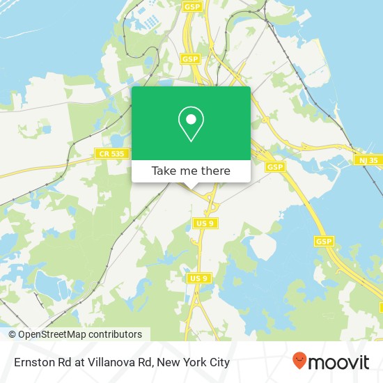 Ernston Rd at Villanova Rd map