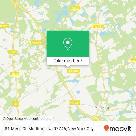 Mapa de 81 Merle Ct, Marlboro, NJ 07746