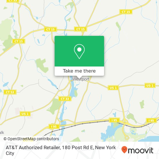 AT&T Authorized Retailer, 180 Post Rd E map