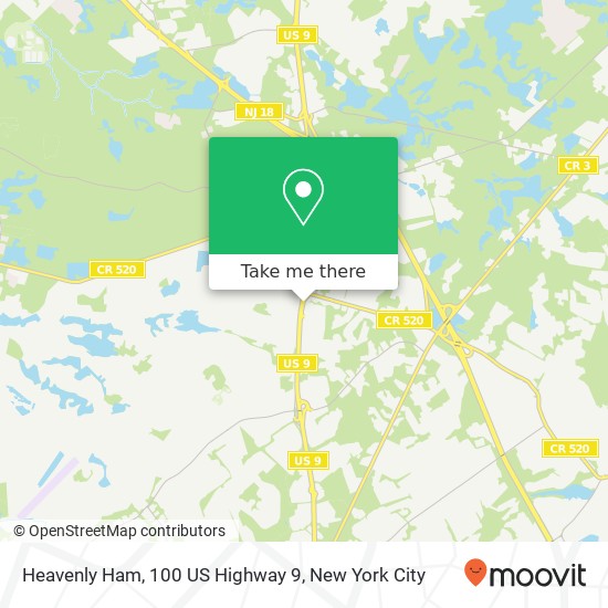 Mapa de Heavenly Ham, 100 US Highway 9