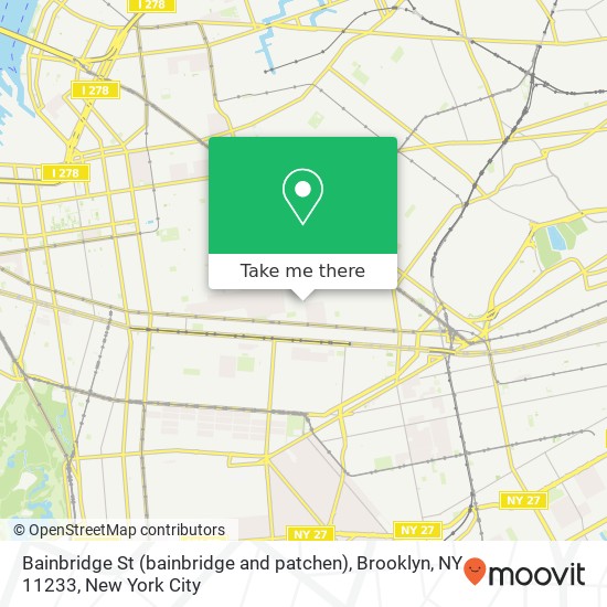 Bainbridge St (bainbridge and patchen), Brooklyn, NY 11233 map