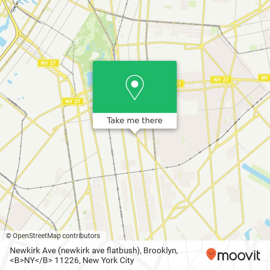Newkirk Ave (newkirk ave flatbush), Brooklyn, <B>NY< / B> 11226 map
