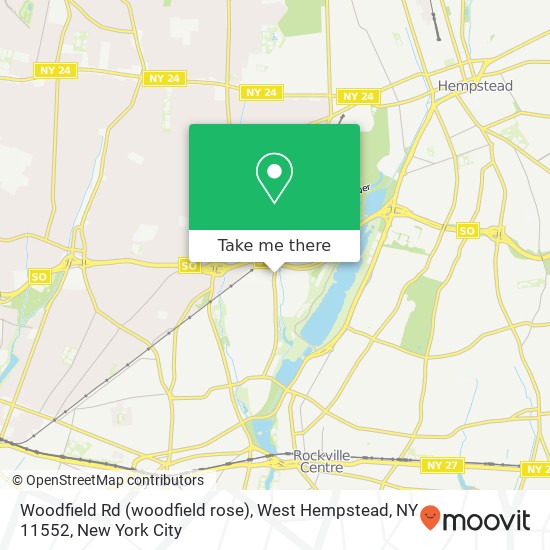 Mapa de Woodfield Rd (woodfield rose), West Hempstead, NY 11552