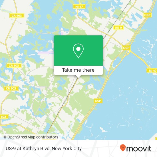 US-9 at Kathryn Blvd map