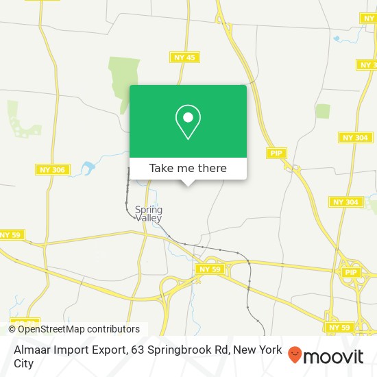 Almaar Import Export, 63 Springbrook Rd map