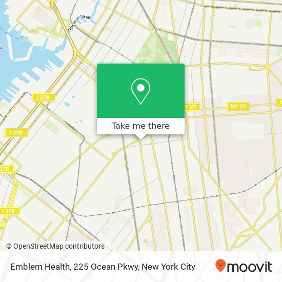 Emblem Health, 225 Ocean Pkwy map