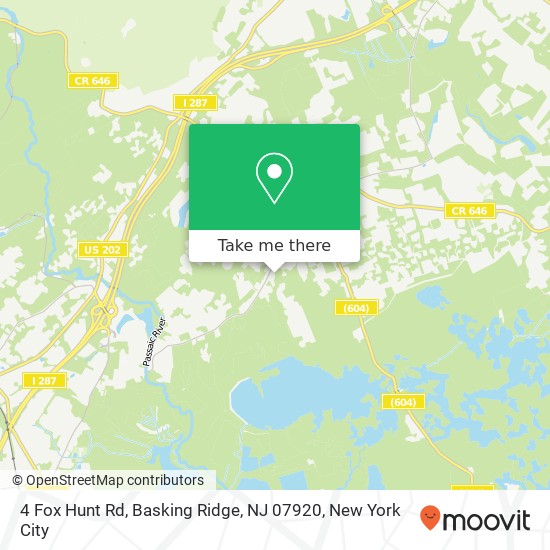 4 Fox Hunt Rd, Basking Ridge, NJ 07920 map