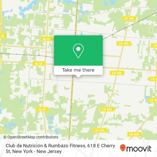 Mapa de Club de Nutrición & Rumbázo Fitness, 618 E Cherry St