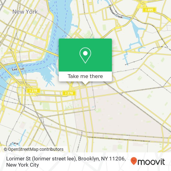 Lorimer St (lorimer street lee), Brooklyn, NY 11206 map