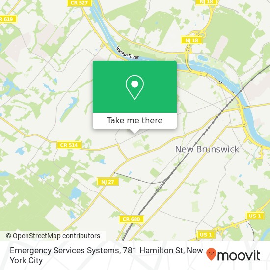 Mapa de Emergency Services Systems, 781 Hamilton St