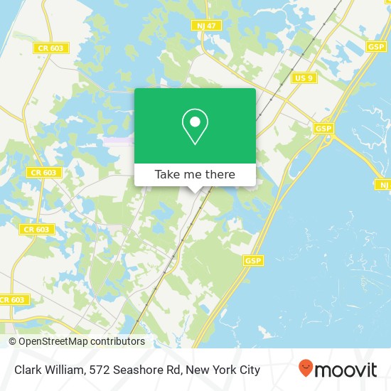 Mapa de Clark William, 572 Seashore Rd