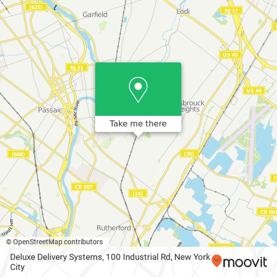 Mapa de Deluxe Delivery Systems, 100 Industrial Rd