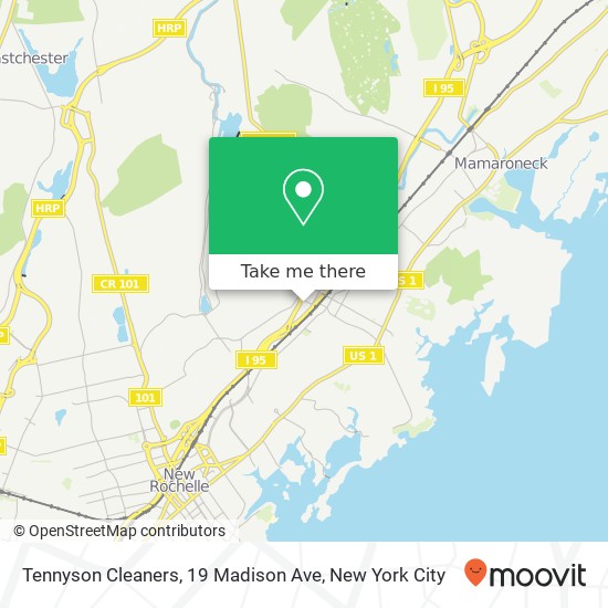 Tennyson Cleaners, 19 Madison Ave map