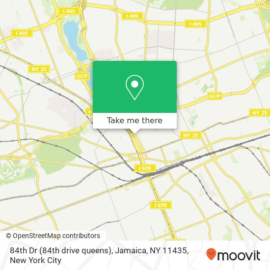 Mapa de 84th Dr (84th drive queens), Jamaica, NY 11435