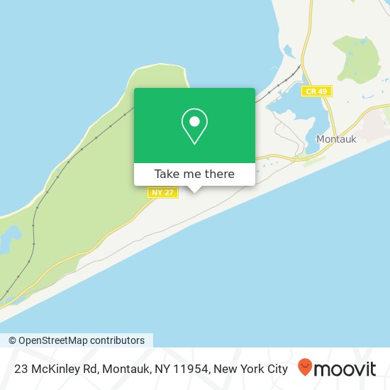 Mapa de 23 McKinley Rd, Montauk, NY 11954