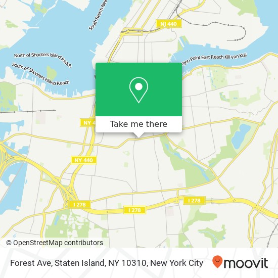 Mapa de Forest Ave, Staten Island, NY 10310