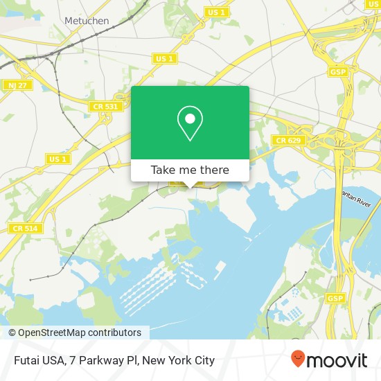 Mapa de Futai USA, 7 Parkway Pl