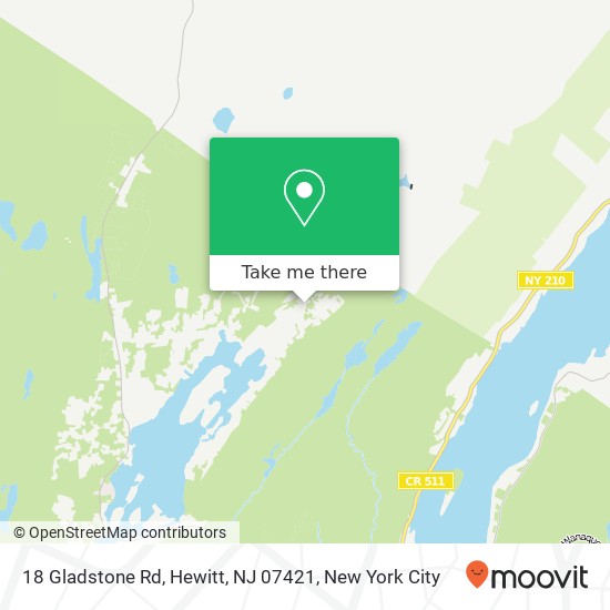 Mapa de 18 Gladstone Rd, Hewitt, NJ 07421