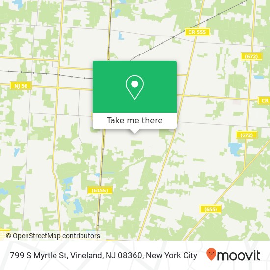 Mapa de 799 S Myrtle St, Vineland, NJ 08360