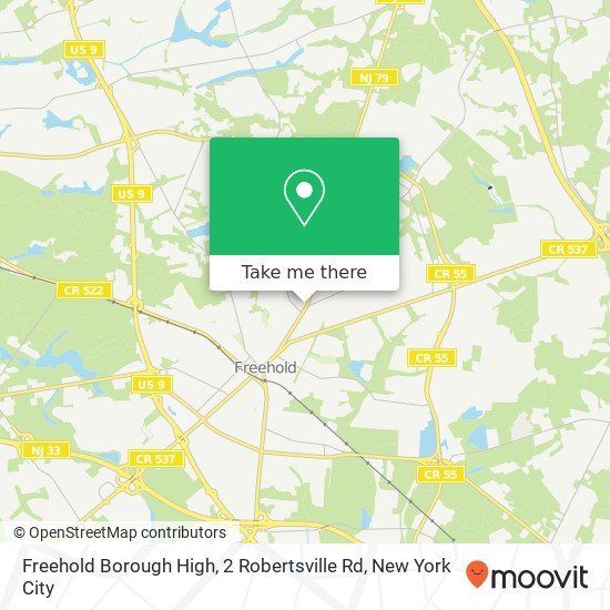 Mapa de Freehold Borough High, 2 Robertsville Rd