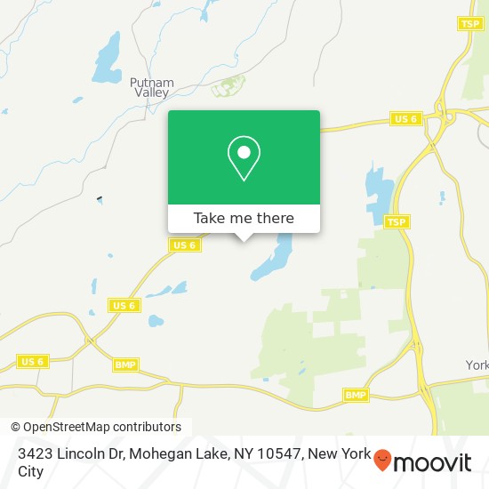 3423 Lincoln Dr, Mohegan Lake, NY 10547 map