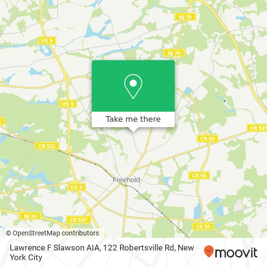 Mapa de Lawrence F Slawson AIA, 122 Robertsville Rd
