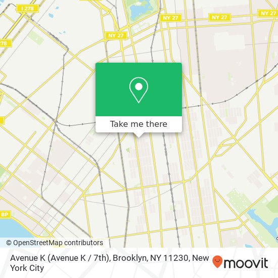 Avenue K (Avenue K / 7th), Brooklyn, NY 11230 map