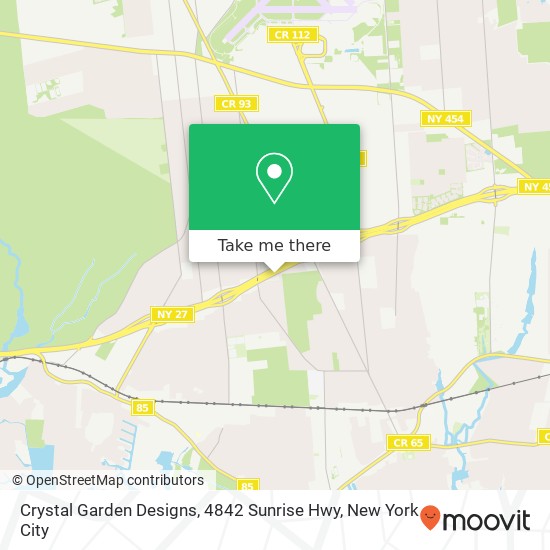 Mapa de Crystal Garden Designs, 4842 Sunrise Hwy