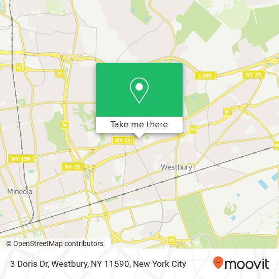 3 Doris Dr, Westbury, NY 11590 map