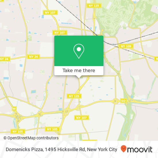 Domenicks Pizza, 1495 Hicksville Rd map