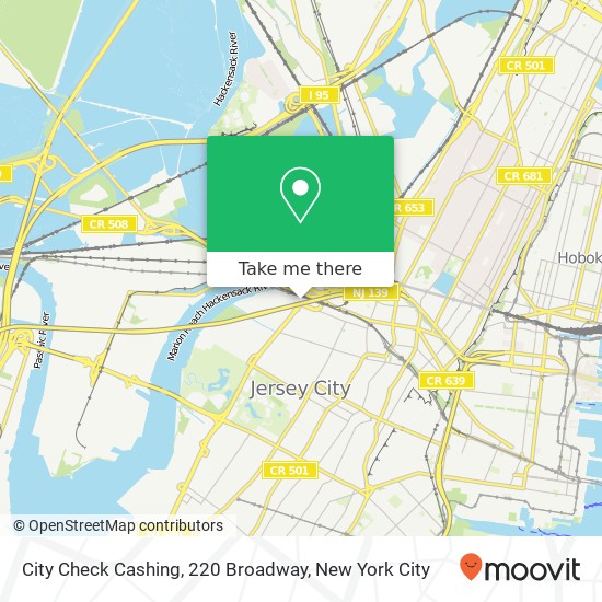 City Check Cashing, 220 Broadway map