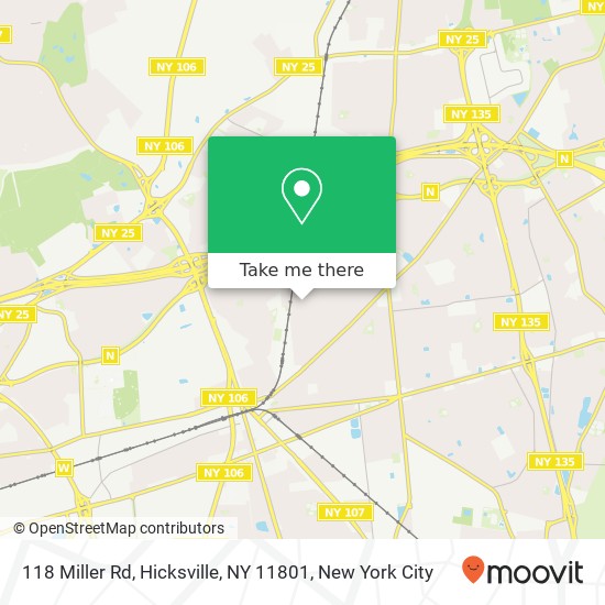 118 Miller Rd, Hicksville, NY 11801 map