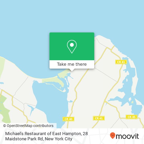 Michael's Restaurant of East Hampton, 28 Maidstone Park Rd map