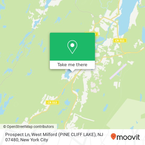 Prospect Ln, West Milford (PINE CLIFF LAKE), NJ 07480 map