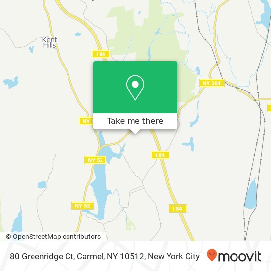 Mapa de 80 Greenridge Ct, Carmel, NY 10512