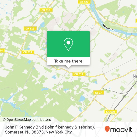 John F Kennedy Blvd (john f kennedy & sebring), Somerset, NJ 08873 map