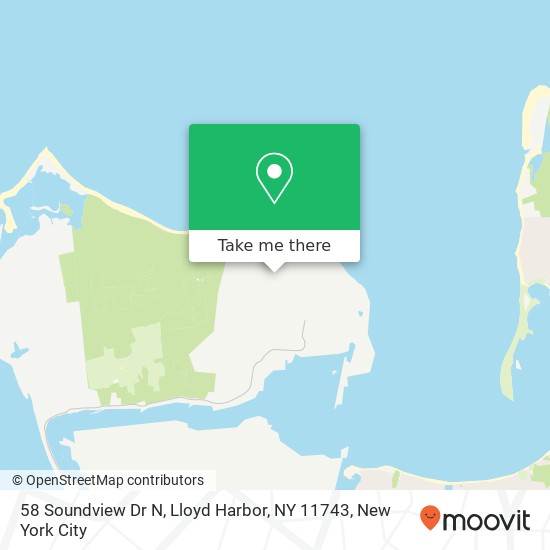 Mapa de 58 Soundview Dr N, Lloyd Harbor, NY 11743