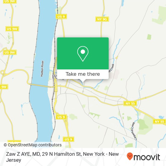 Mapa de Zaw Z AYE, MD, 29 N Hamilton St