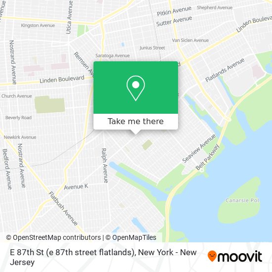Mapa de E 87th St (e 87th street flatlands)