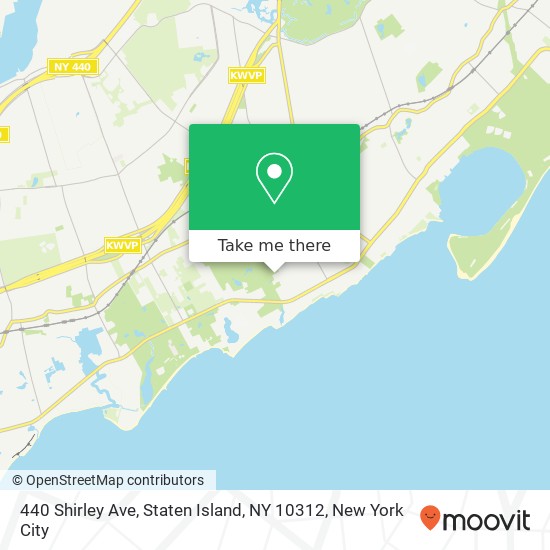 Mapa de 440 Shirley Ave, Staten Island, NY 10312